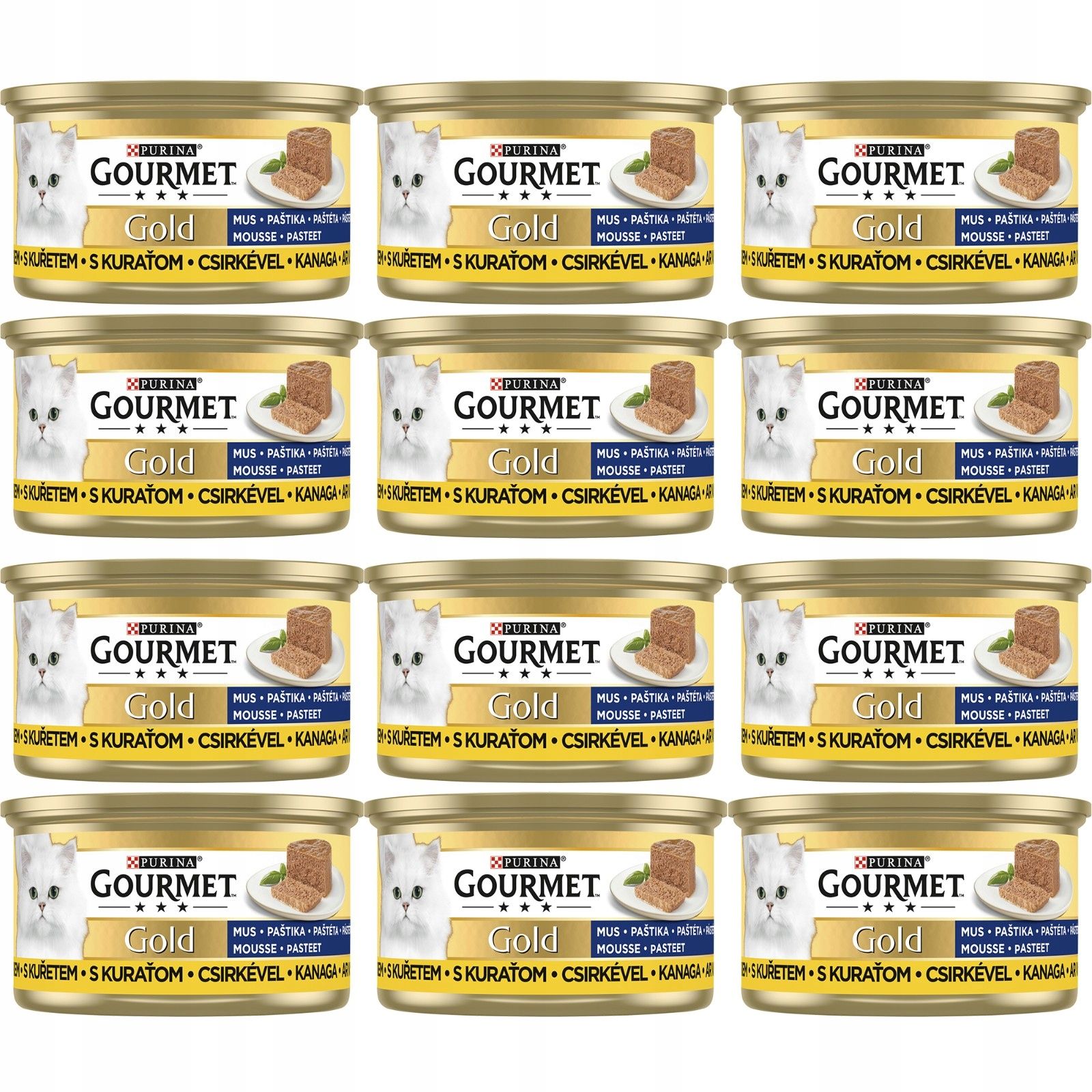  Purina gourmet gold savoury šlapias maistas su vištiena i morka 85gx12szt