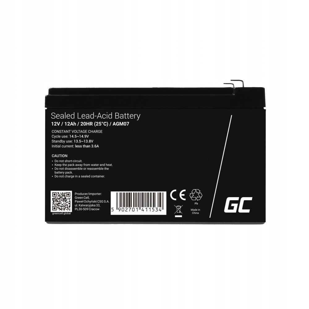  Qoltec agm akumuliatorius 6v 12ah max. 108a