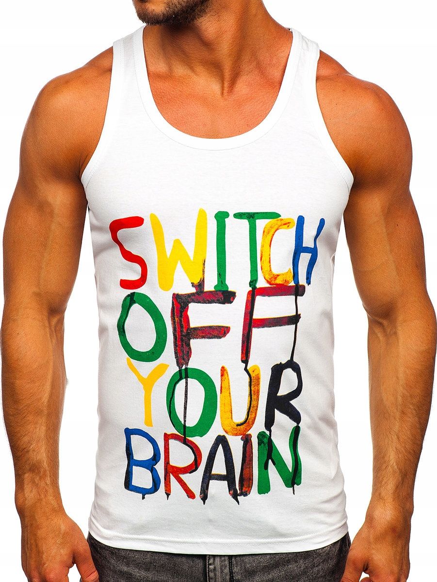  T-särk tank top meessoost valge 14854 rozmiar_2xl