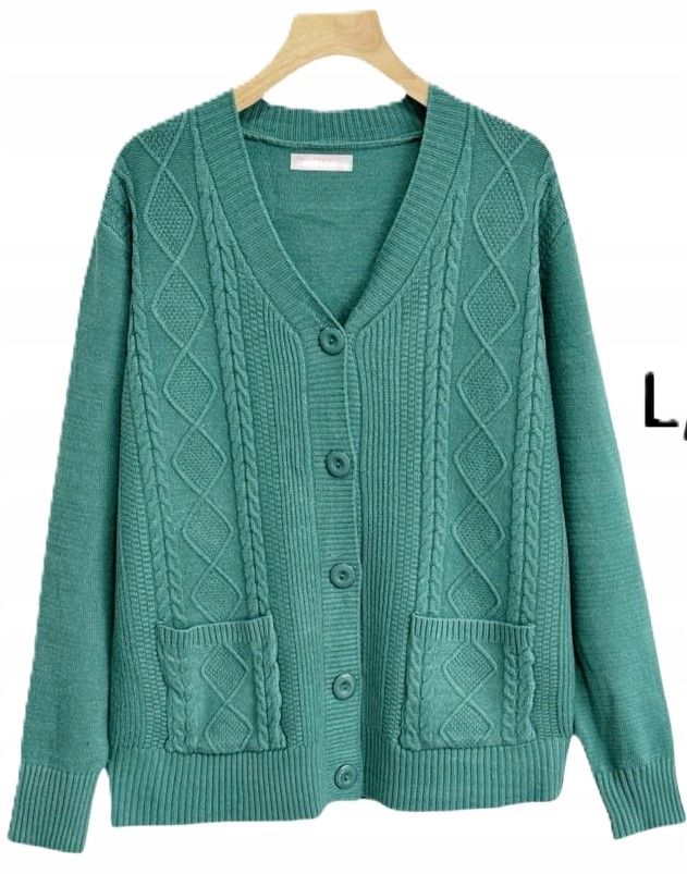  Klasikinis užsegamas megztinis su sagomis daug spalvų 2xl/3xl