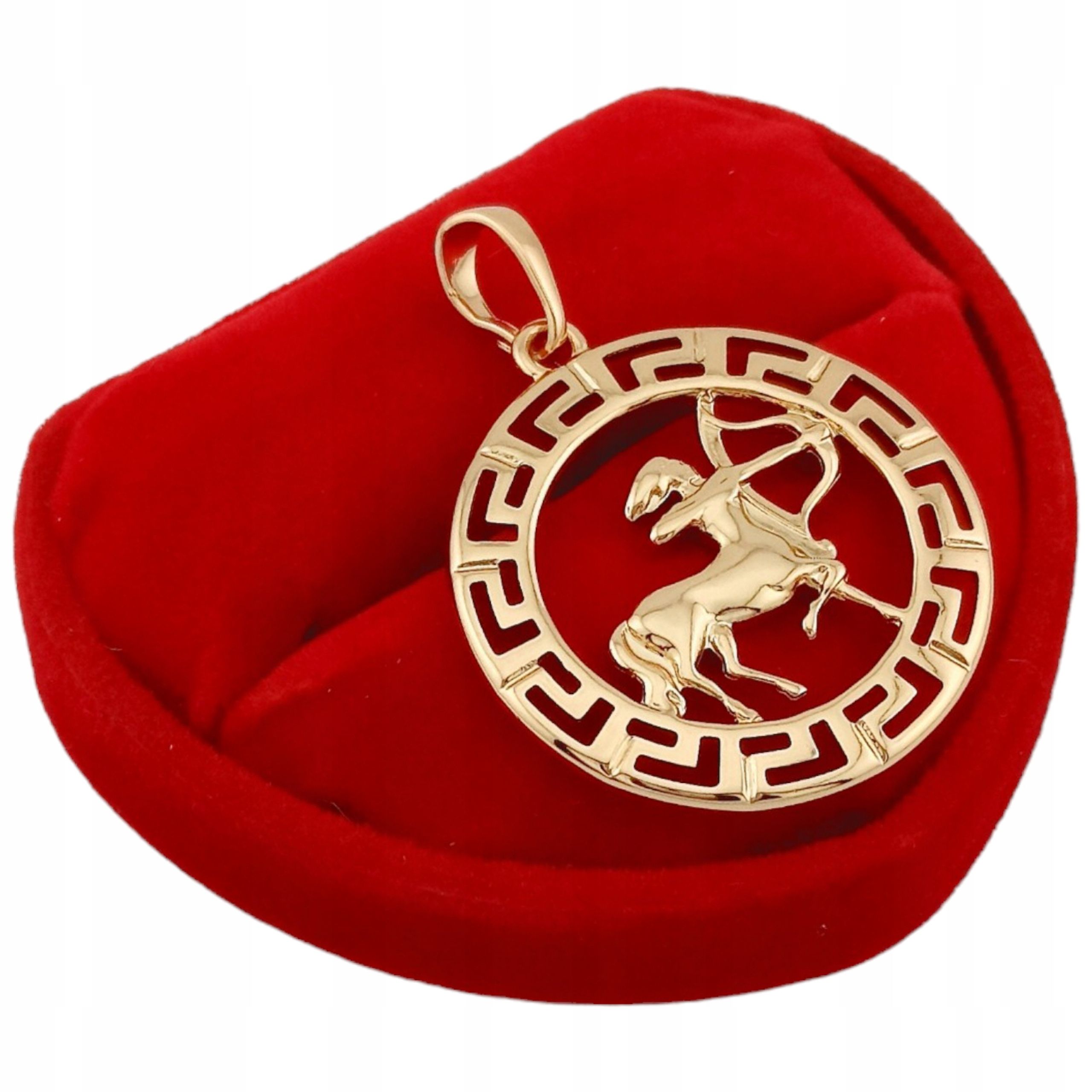  Goldanhänger sternzeichen skorpion elegant griechisch kreis vergoldet 18k