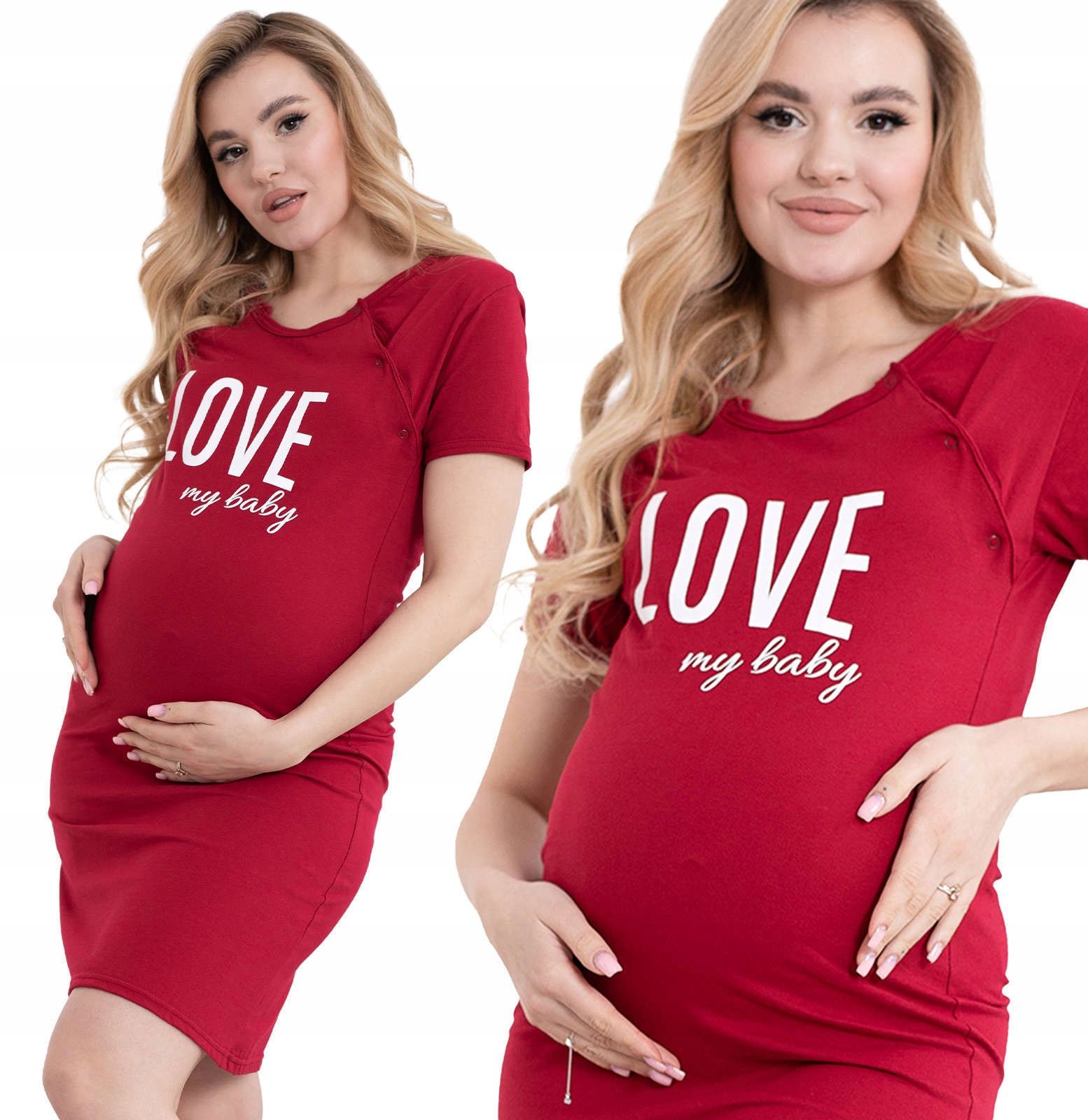  Tehotenské tričká na kŕmenie rozopnutá tlač formommy love burgundsko xxl