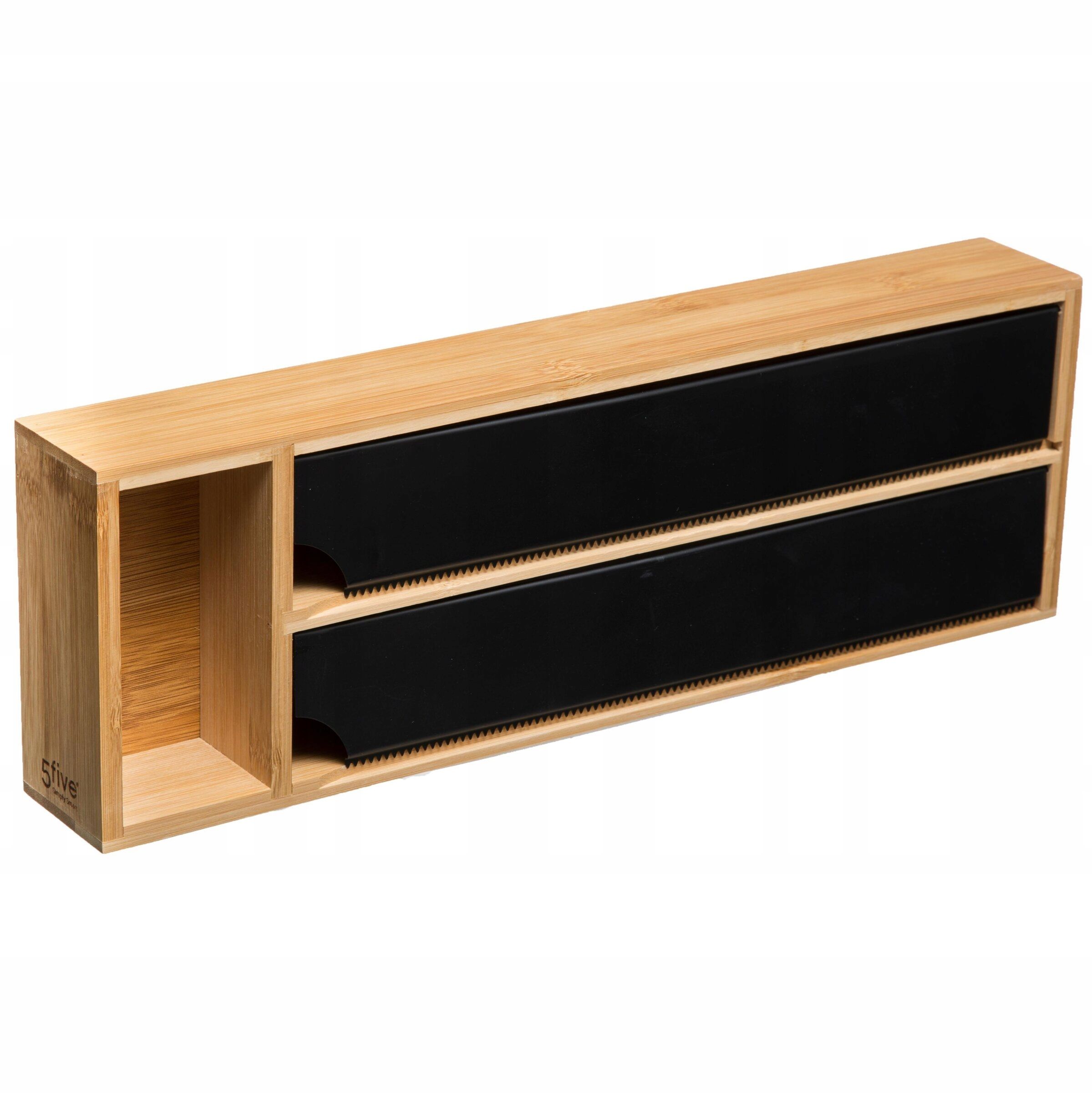  Virtuves piederumu organizators bambuss kabinetam uz galda virsmas