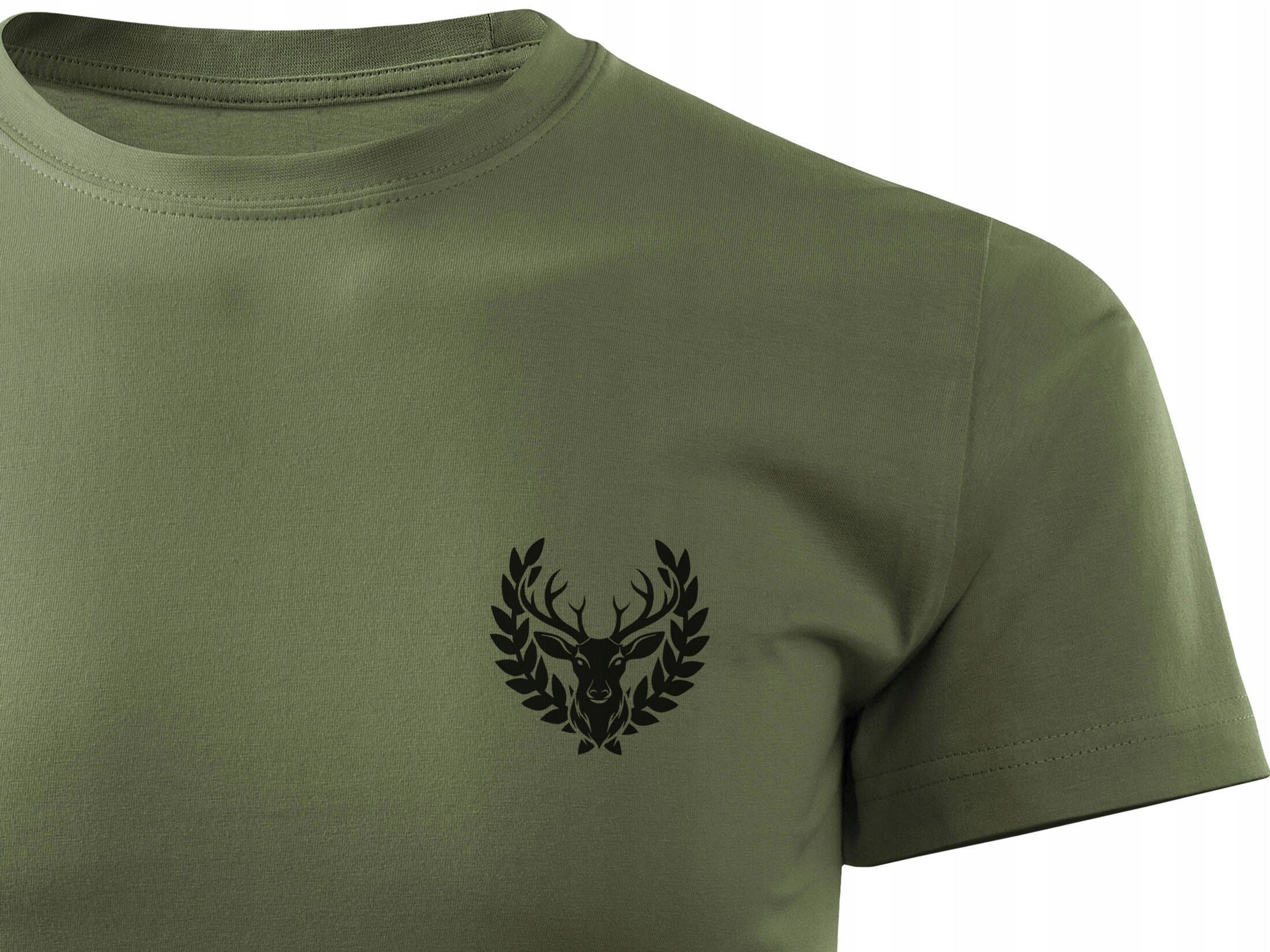  Cotton t-shirts khaki for hunting printout hunting bull w wiencu size l