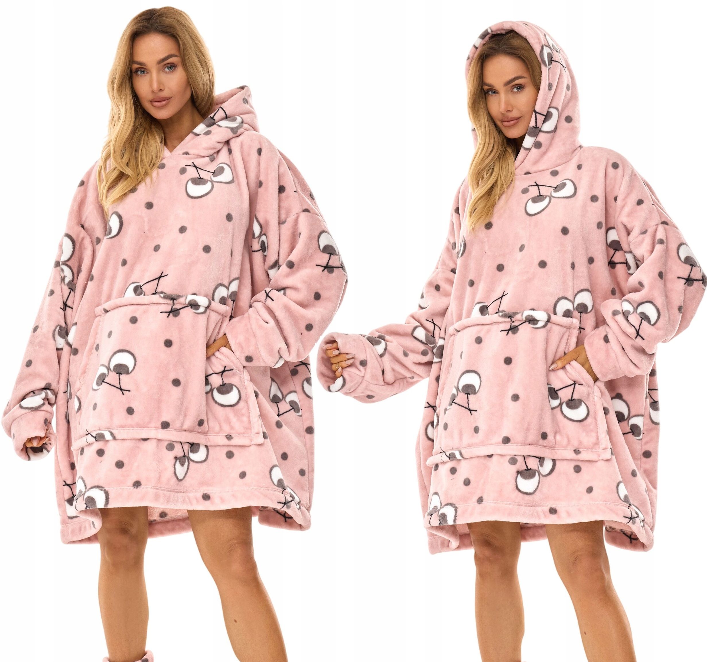  Megztinis pledas - koco-bluza oversize šiltas mila - universalus dydis