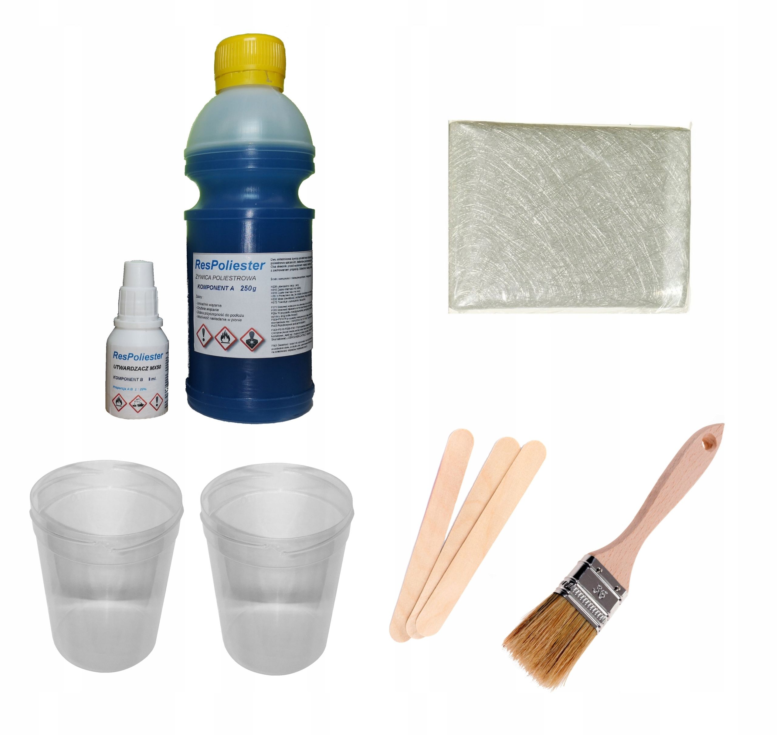  Taisymo rinkinys poliesterio derva 1kg+utwardzacz