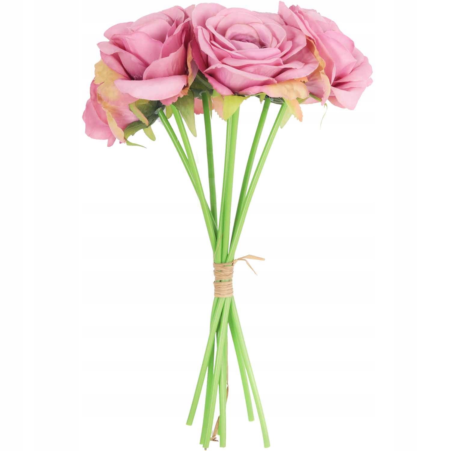  Kytice 9 veľkosť 48 cm ružový umelé kvety roze ako nažive do vázy