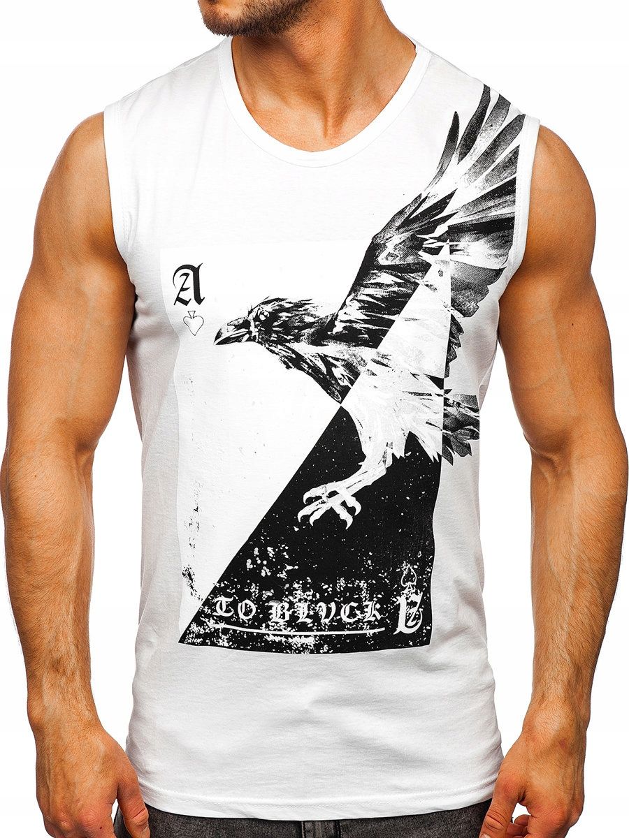  T-särk tank top meessoost valge 14854 rozmiar_2xl