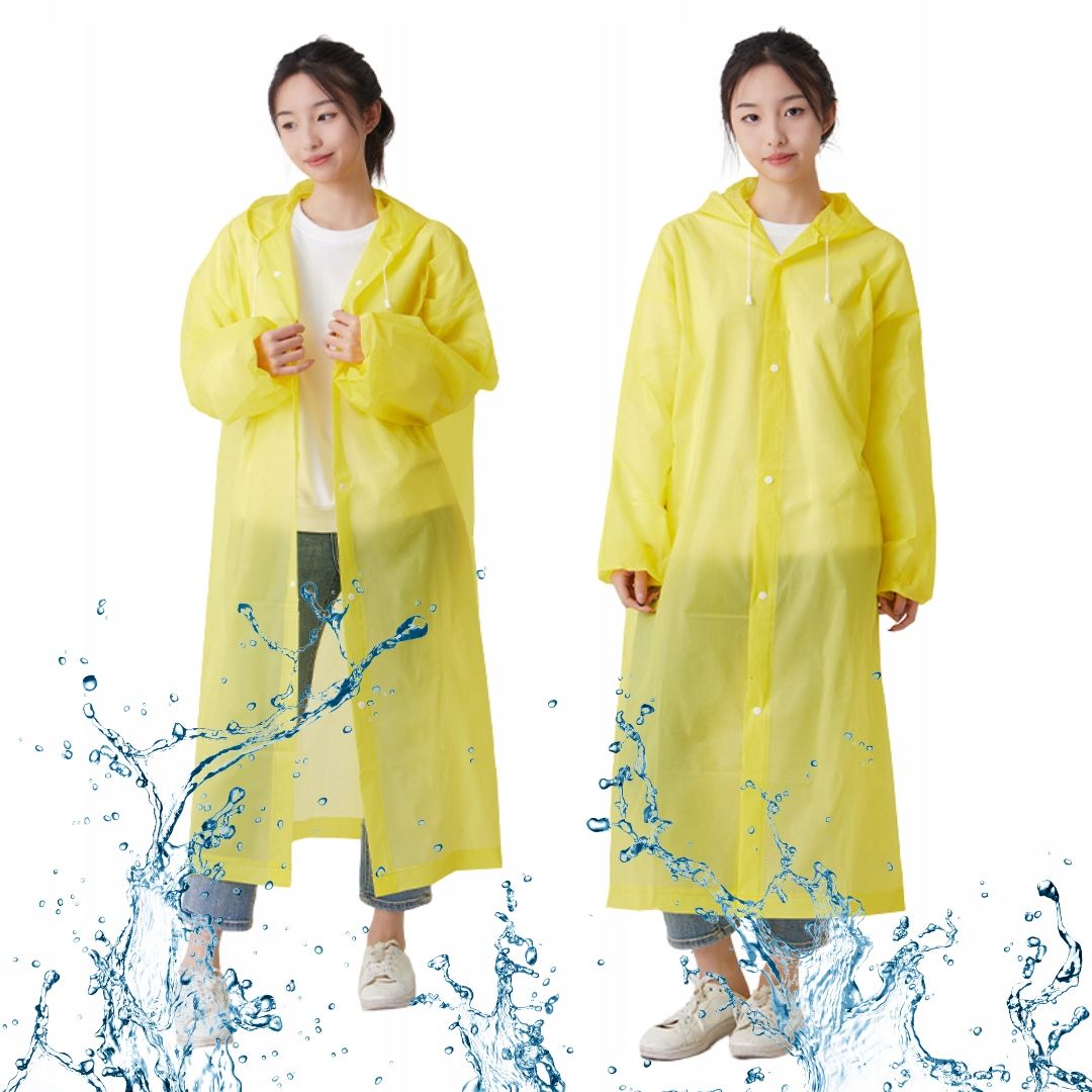  Raincoat with hood detachable cape universal grey