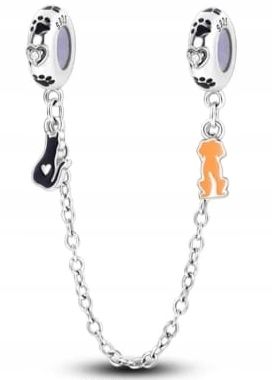  Md charms anhänger hündchen herz grau hund chihuahua steine | s925