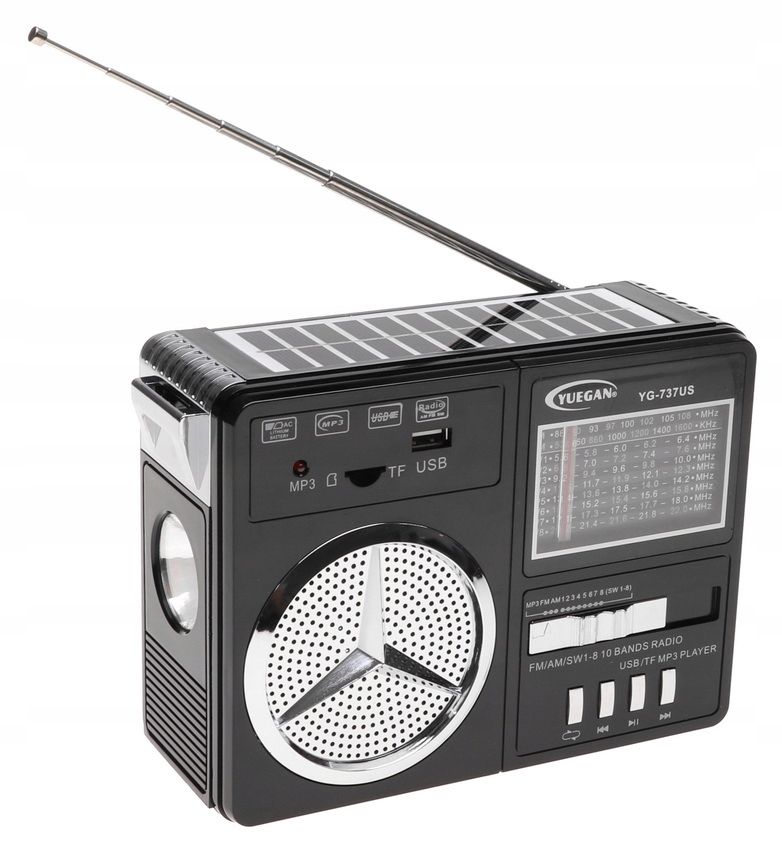  Retro radio receiver mobile solar loudspeaker flashlight mp3 usb solar bluetooth 157