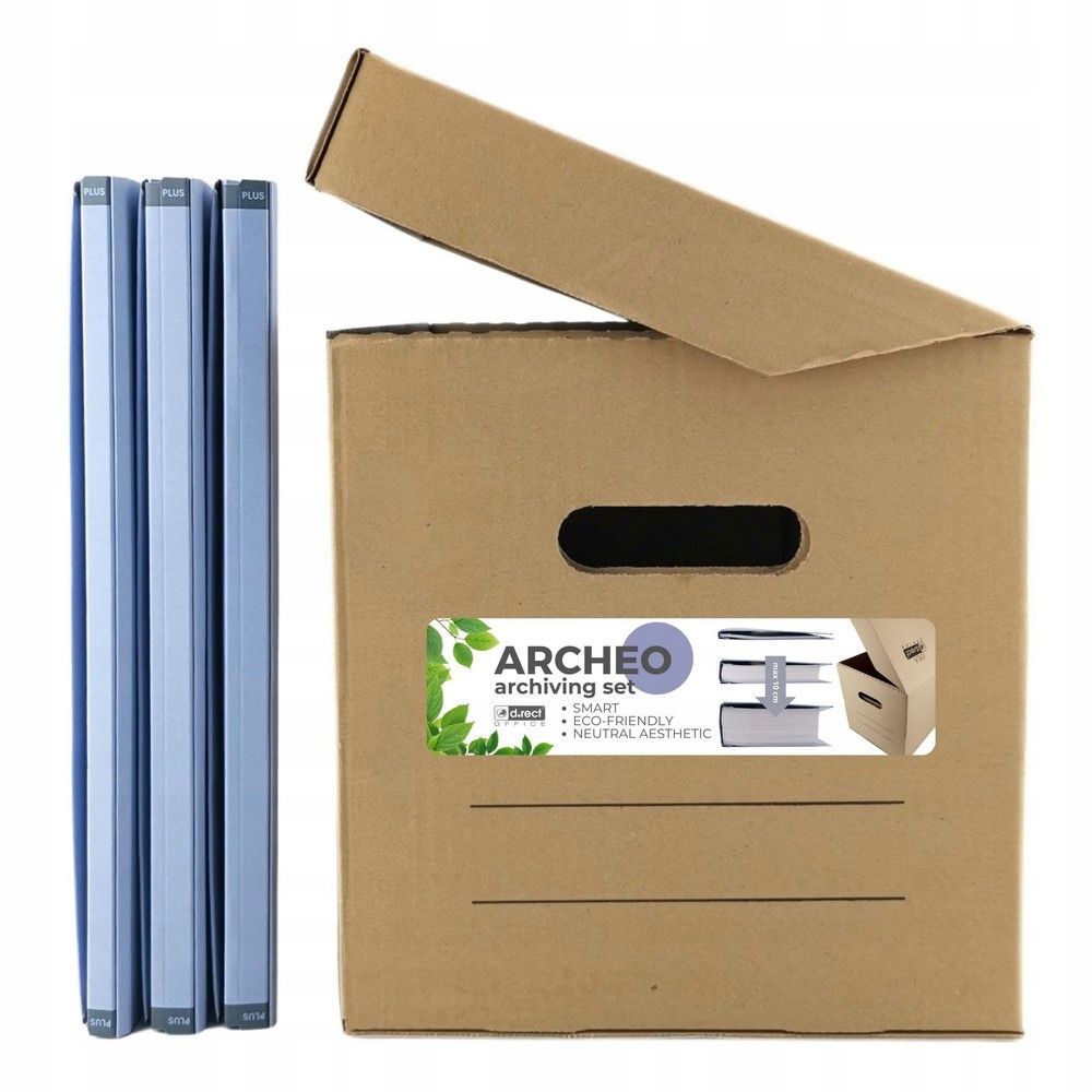 Soubor archivace dokumenty kartonová krabice s klapkou +3 portfolia zero-max zelený