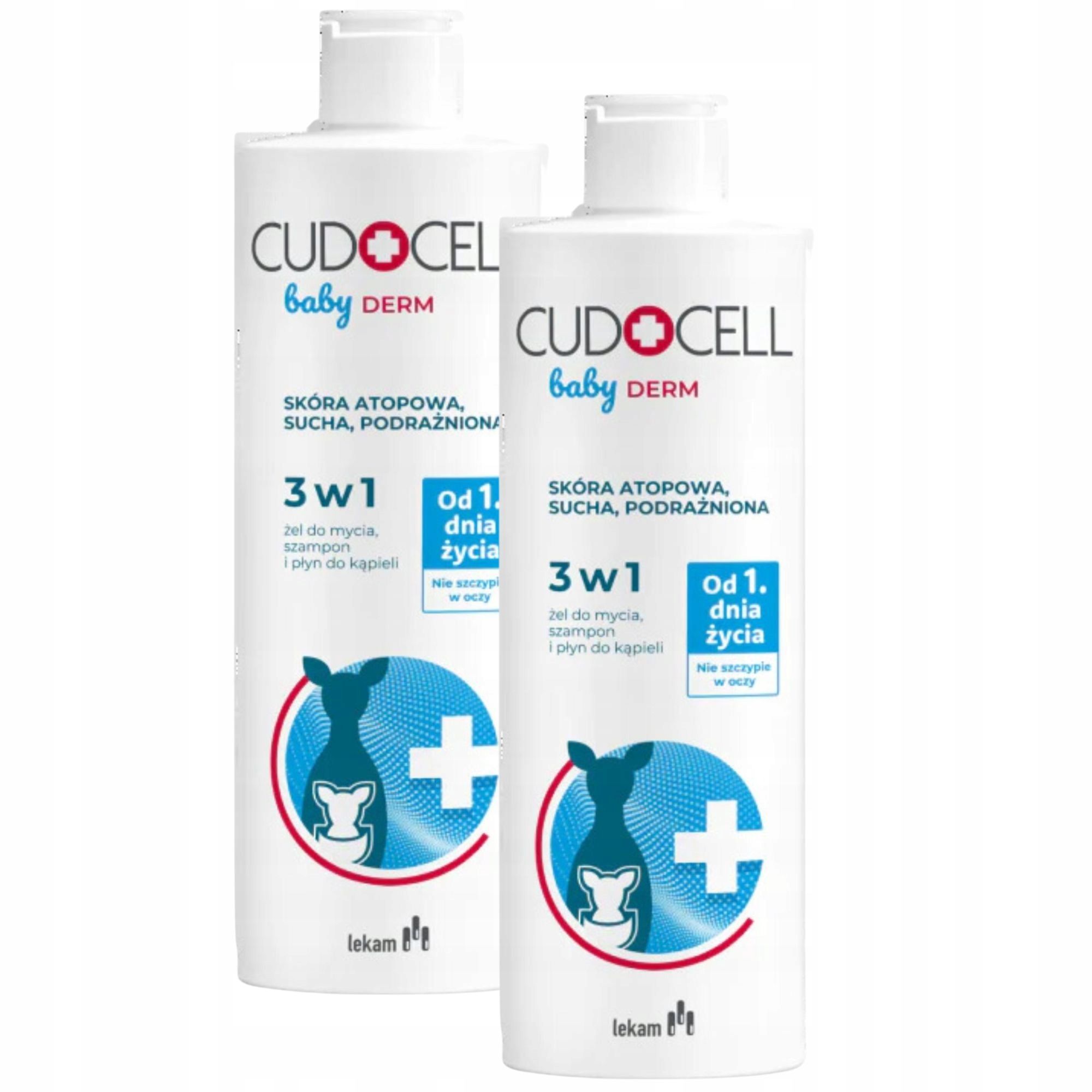  Cudocell baby derm geel 3in1 atoopiline nahk kuiv podrazniona 400 ml