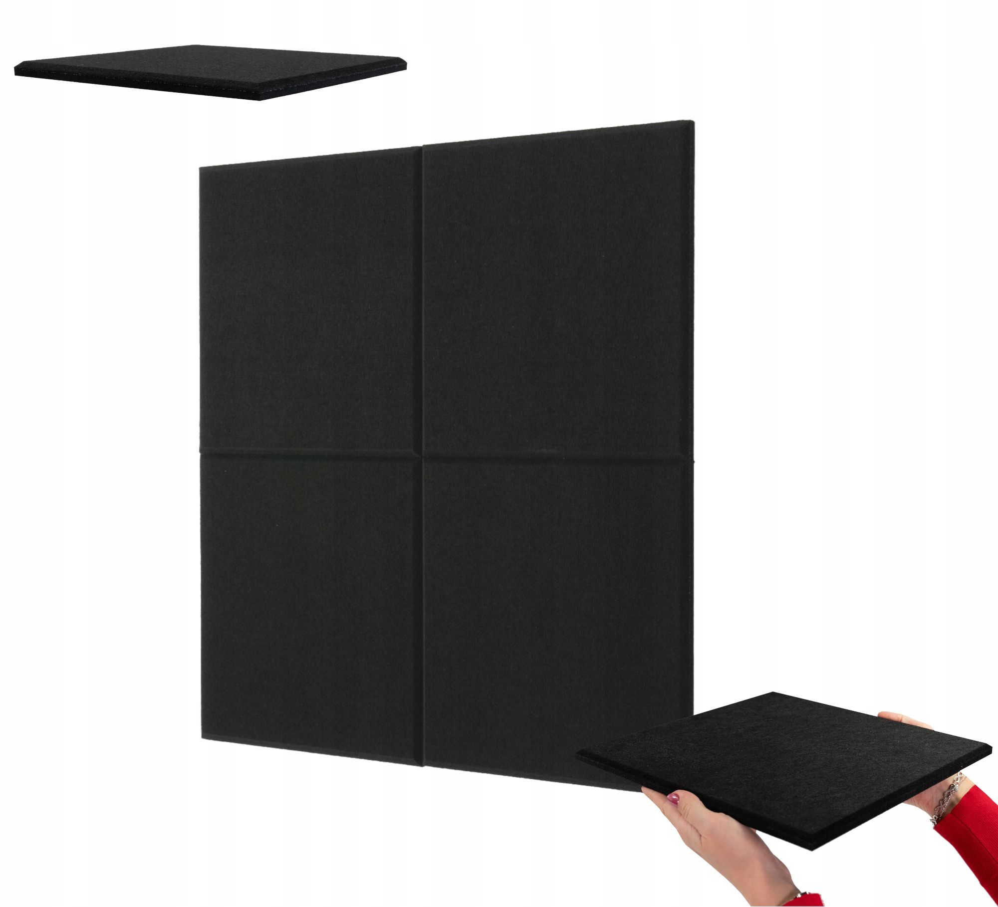  Išmaniųjų plokščių rinkinys veltinio akustinių 4 vnt. biuras gr. 1,2cm pilkas atesty