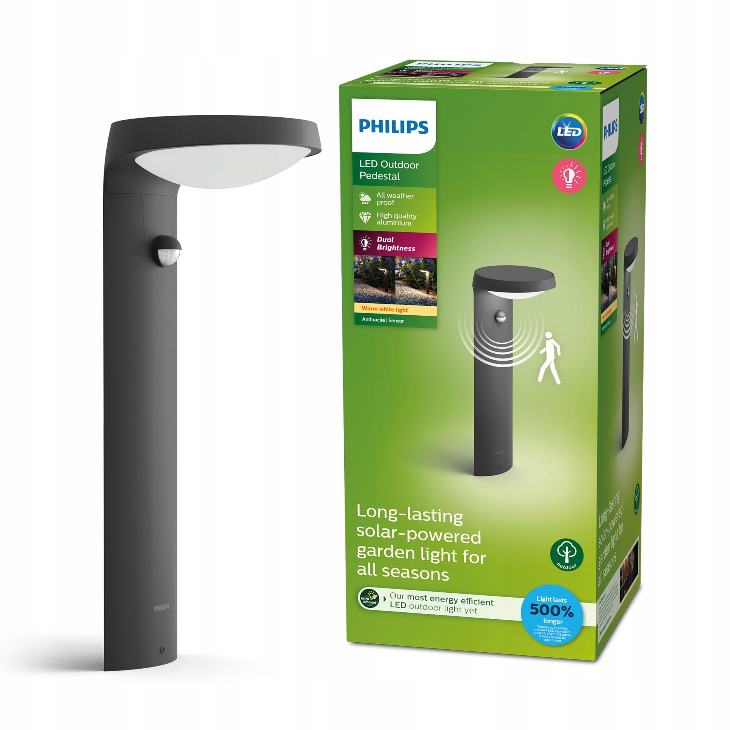  Sodo lempa išorinis stulpelis 96cm led 12w 1200lm 4000k ip44 philips