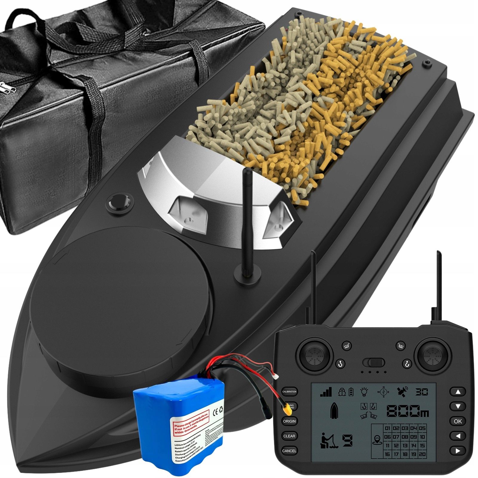  Köderboot echolot flytec v030 gps auto rückgabe batterie 20000mah