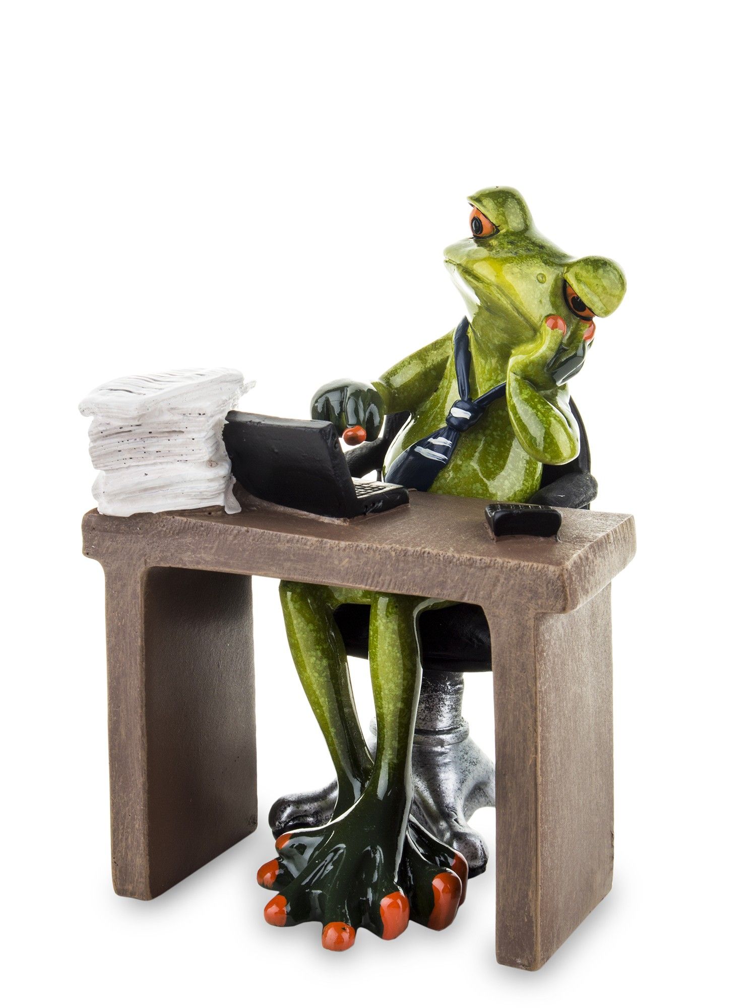  Figur frosch frosch auf rybach angler fischer geschenk