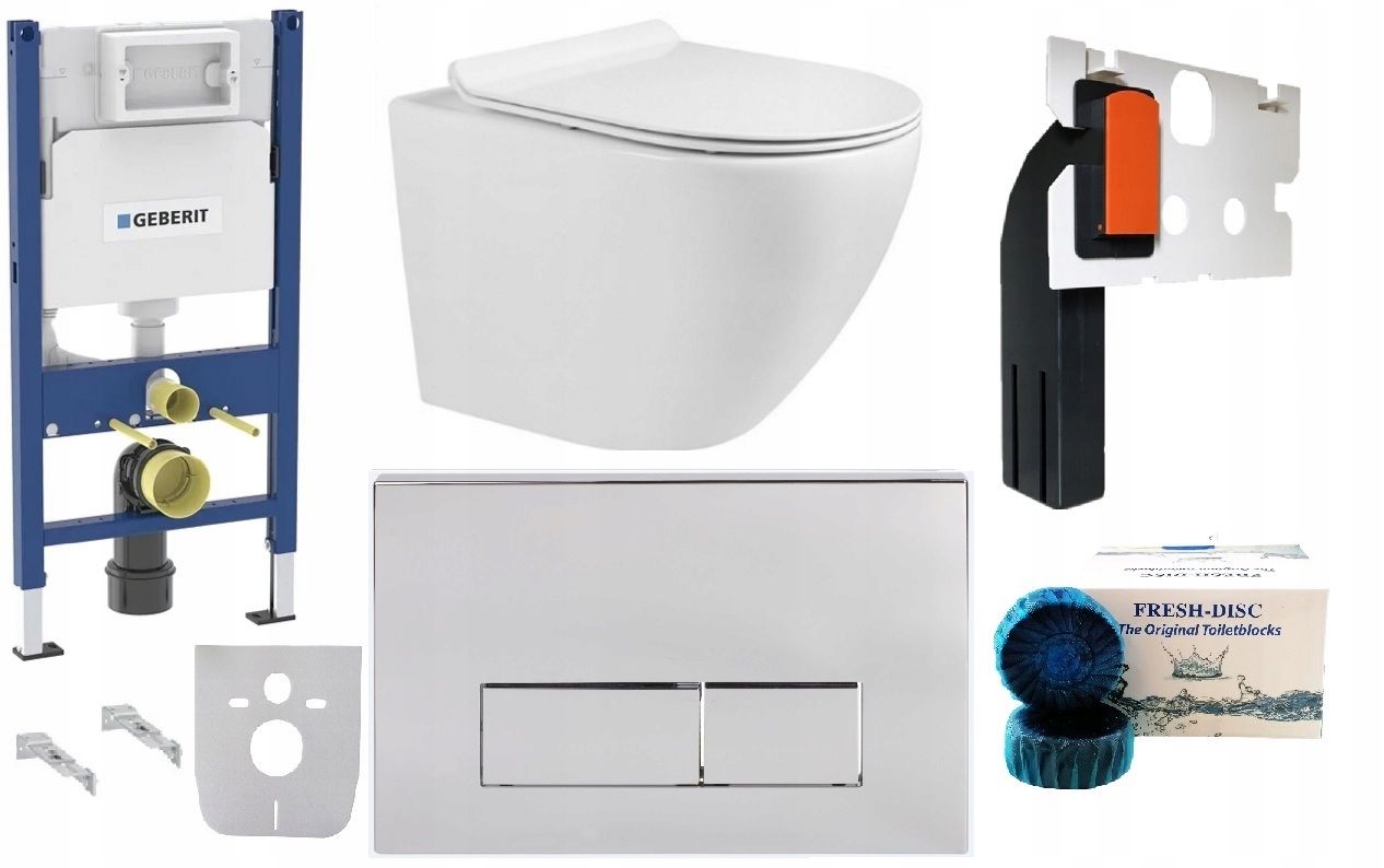  Wc rāmja komplekts geberit + atslēga + tualetes pods melns matēts + dēlis w/o+fresh