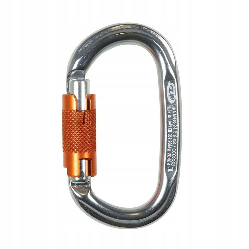  Plieninis karabinas kavos aparatas ct - pillar cf sidabras 30kn 110x61mm 163g en12275