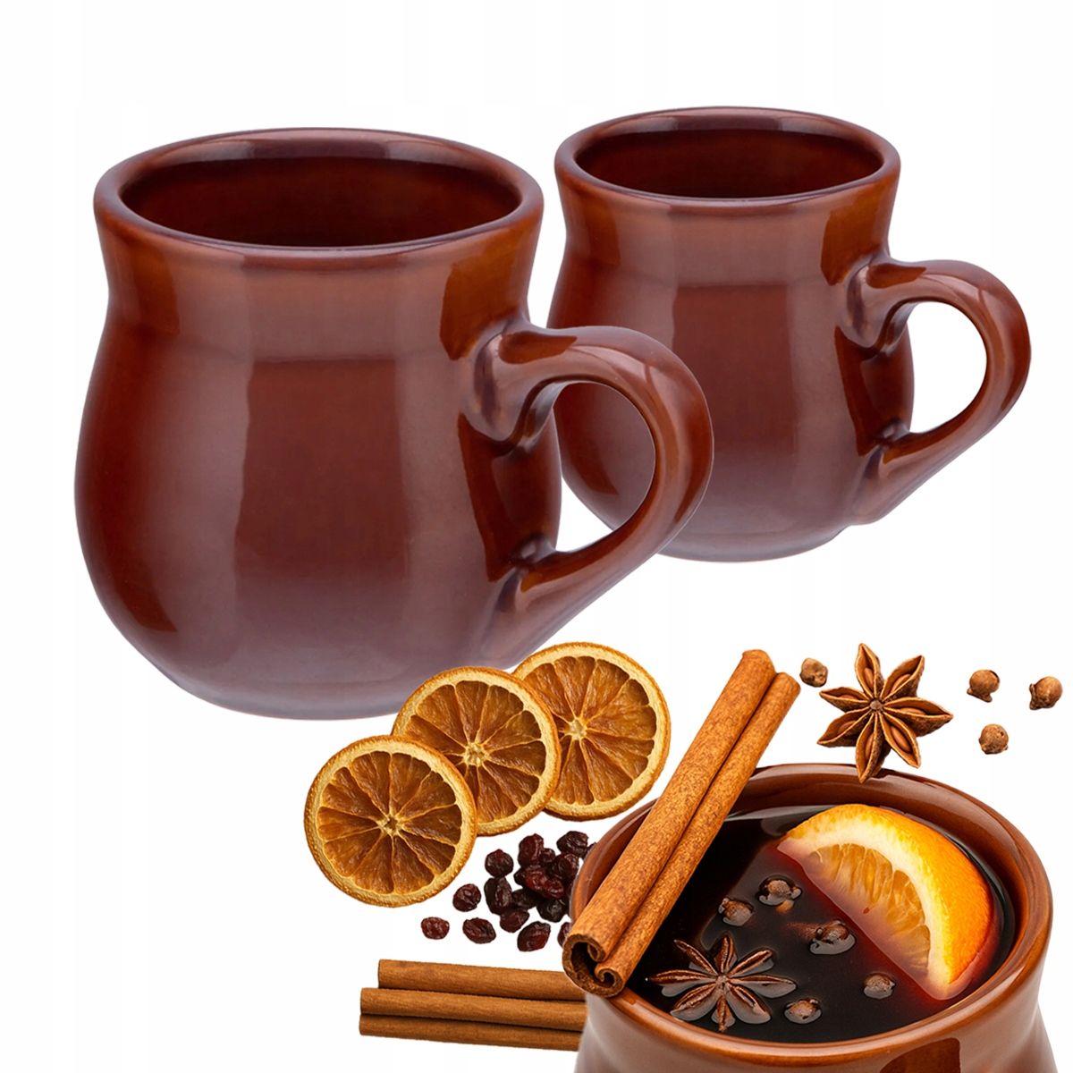  Tassen mit nach gehör für glühwein wein i bier keramik altom design 250 ml 6 pcs.