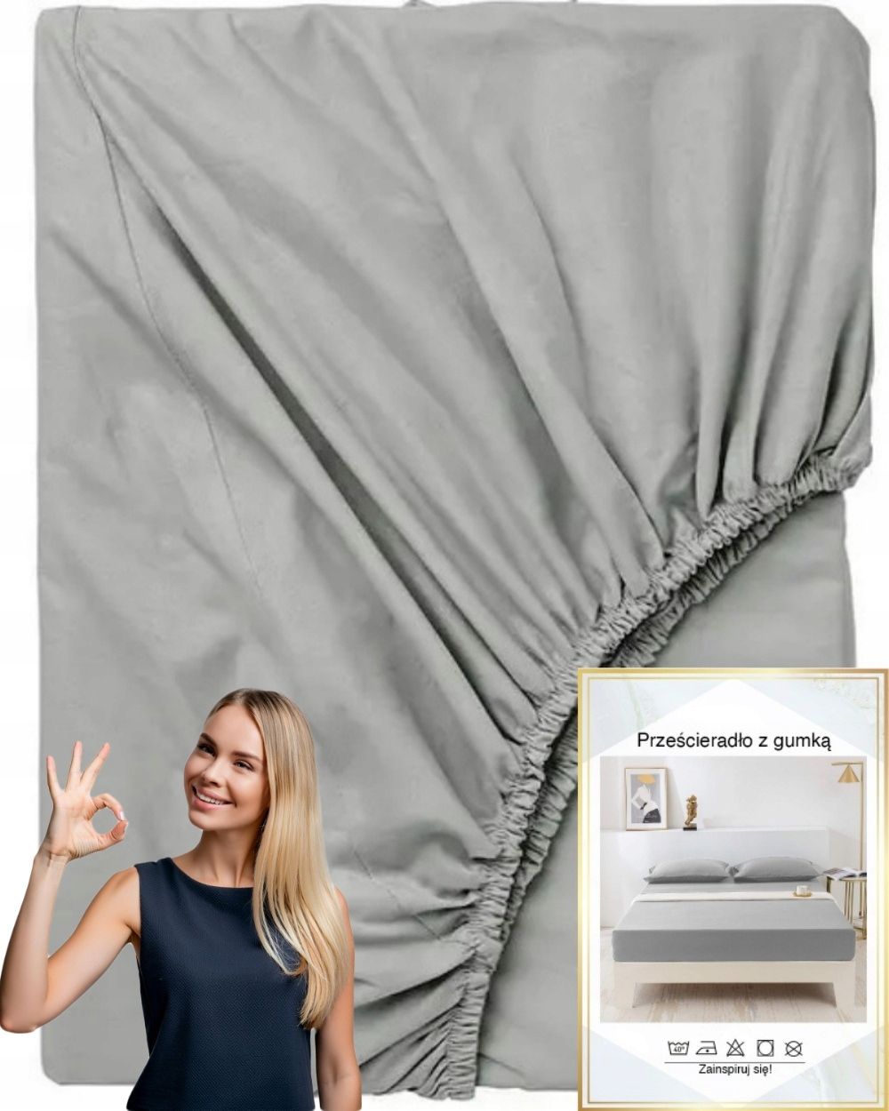  Puuvillane lina pehme kummiga premium 200x220 värvus pistaatsia