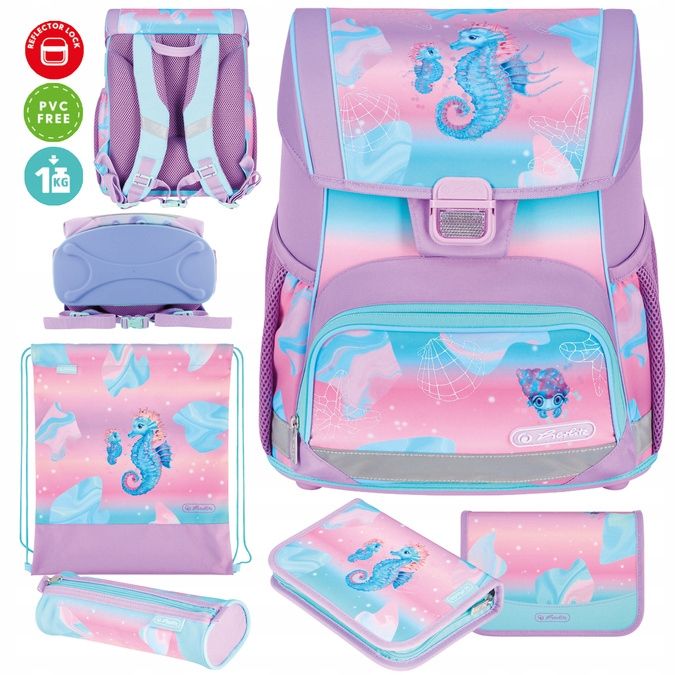 Set school backpack school backpack loop + funky horse horse 6-9 years herlitz