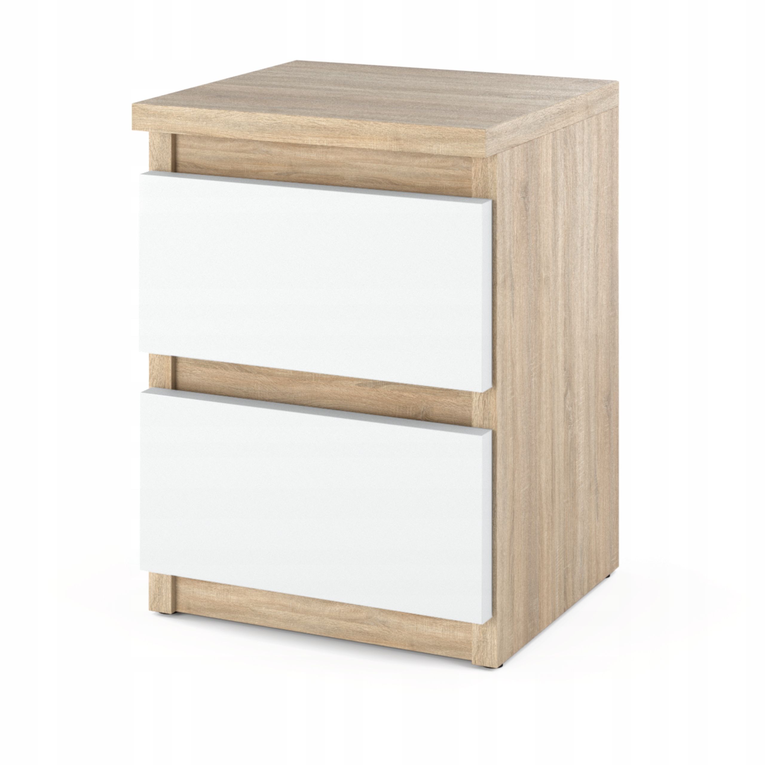  Naktinė spintelė juodos spalvos dab wotan 30 cm 2 stalčiai rtv lentyna miegamajam lofto stiliaus