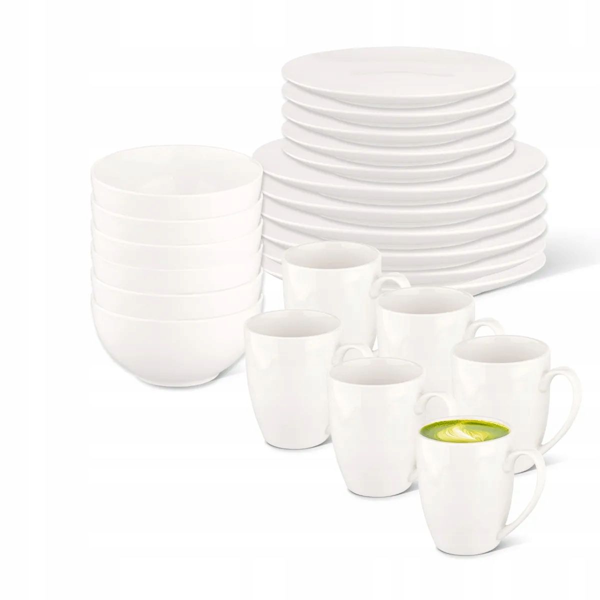 Tellerset 6 personen schüsseln platten 18 pcs. altom design reactive ivory