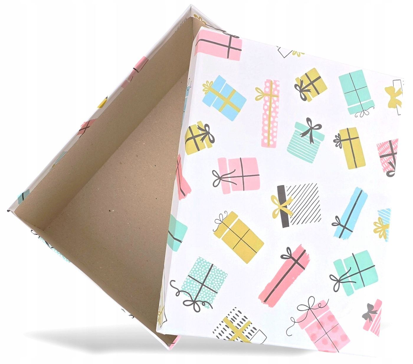  Brown color box decorative cardboard box packaging for a gift birthday 16x10 cm.