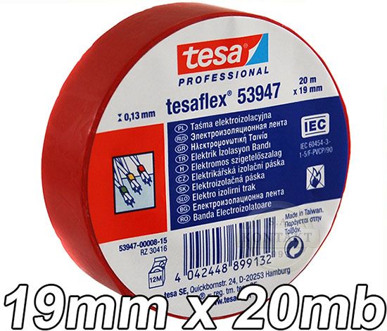  Elektriline isoleerlint 53988 19mm/20m tesa must värv
