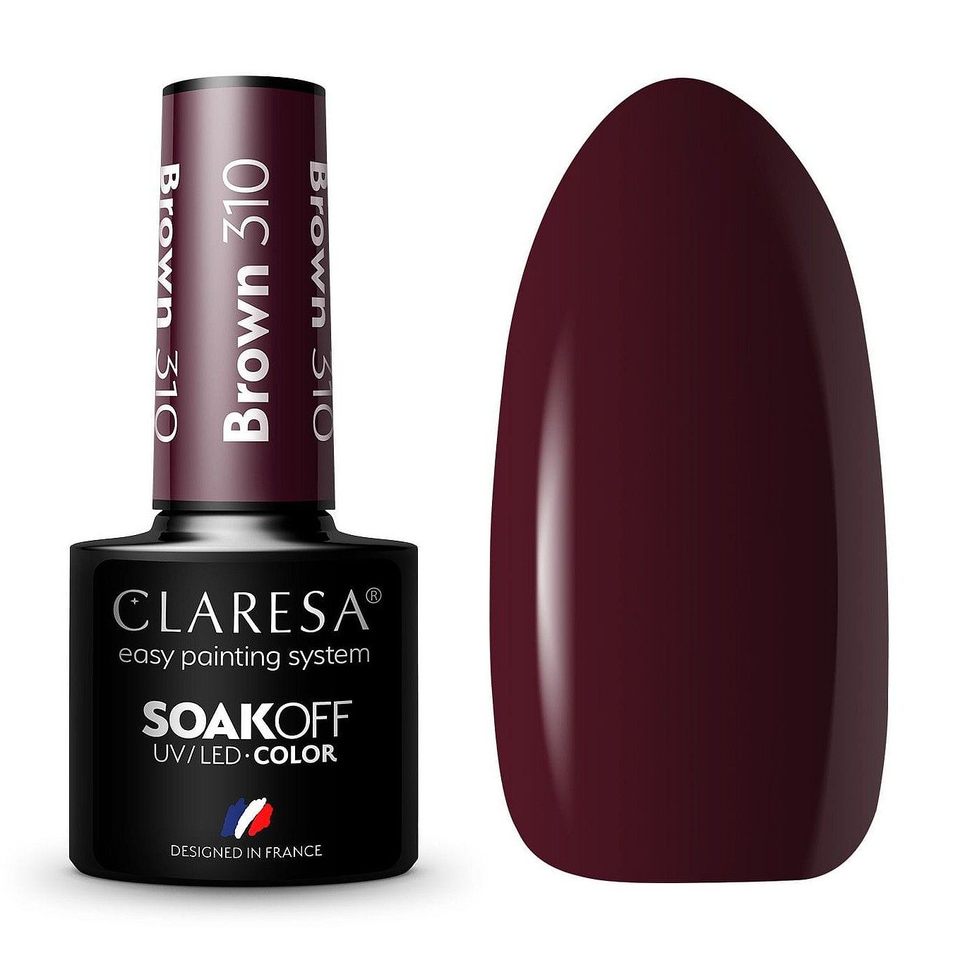  Claresa hübriid küünelakk burgundia glitter pink 554