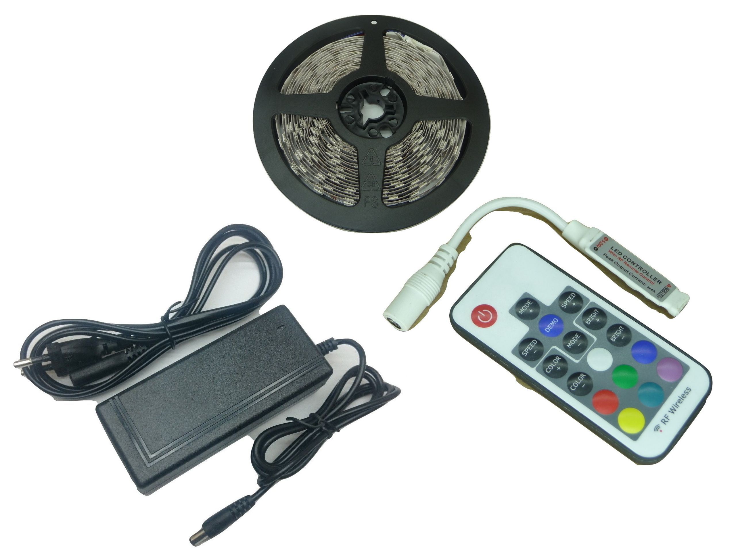  Soubor rgb pásek 5050 900 led 15m ster radio + zas