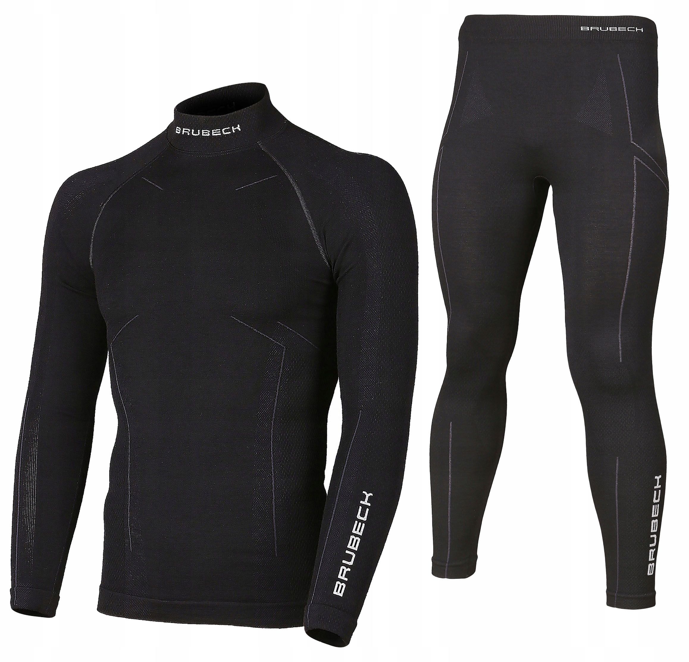  Brubeckas termoaktyvių apatinių drabužių komplektas merino vilna extreme wool juodas xl