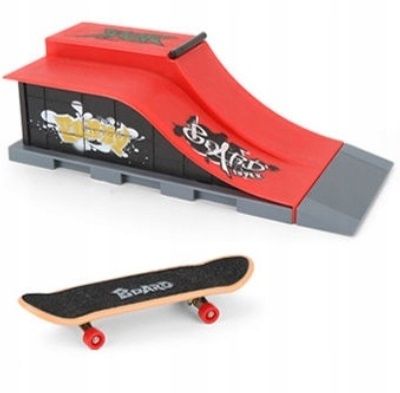  Množina fingerboard rampa hračka pre deti skateboardový park + skateboard fb-05-c