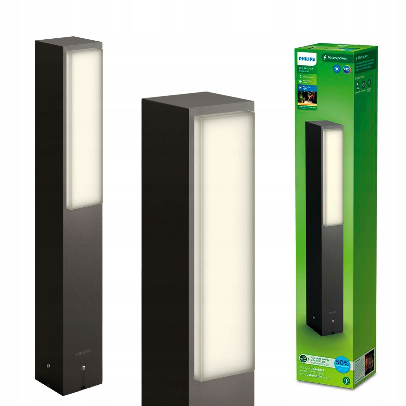 Sodo lempa išorinis stulpelis 96cm led 12w 1200lm 4000k ip44 philips