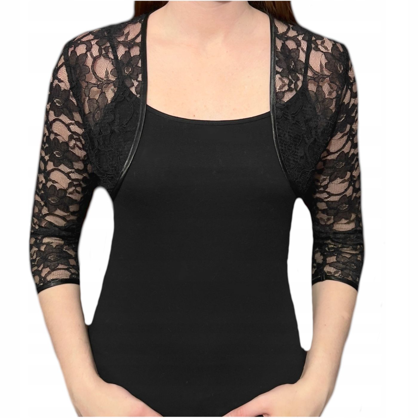  Bolero lace with sleeve 3/4 off-white - sara 48