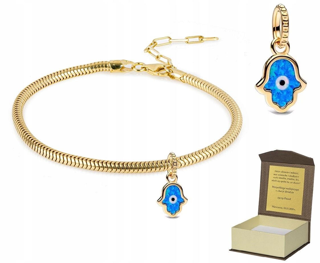  Bracelet golden silver gold-plated 18-22cm + charms bee gift bc555