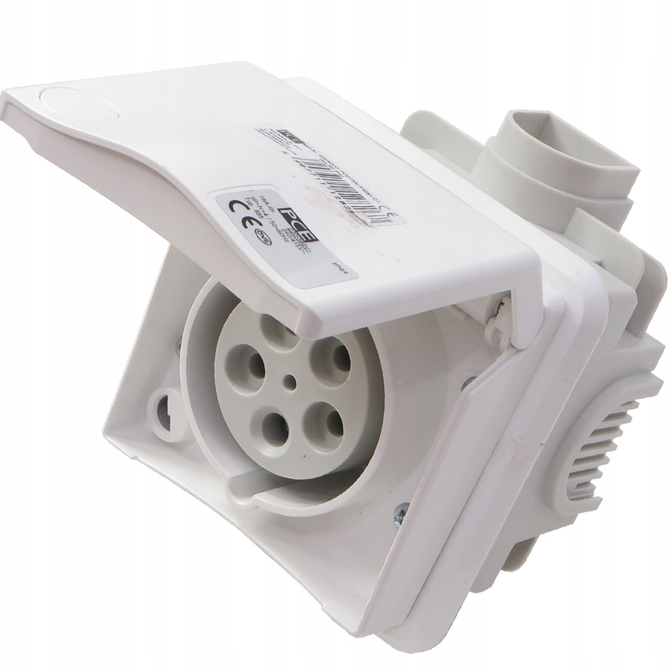  Taisns spraudnis 16a z/u uni-schuko melna krāsa wt-40