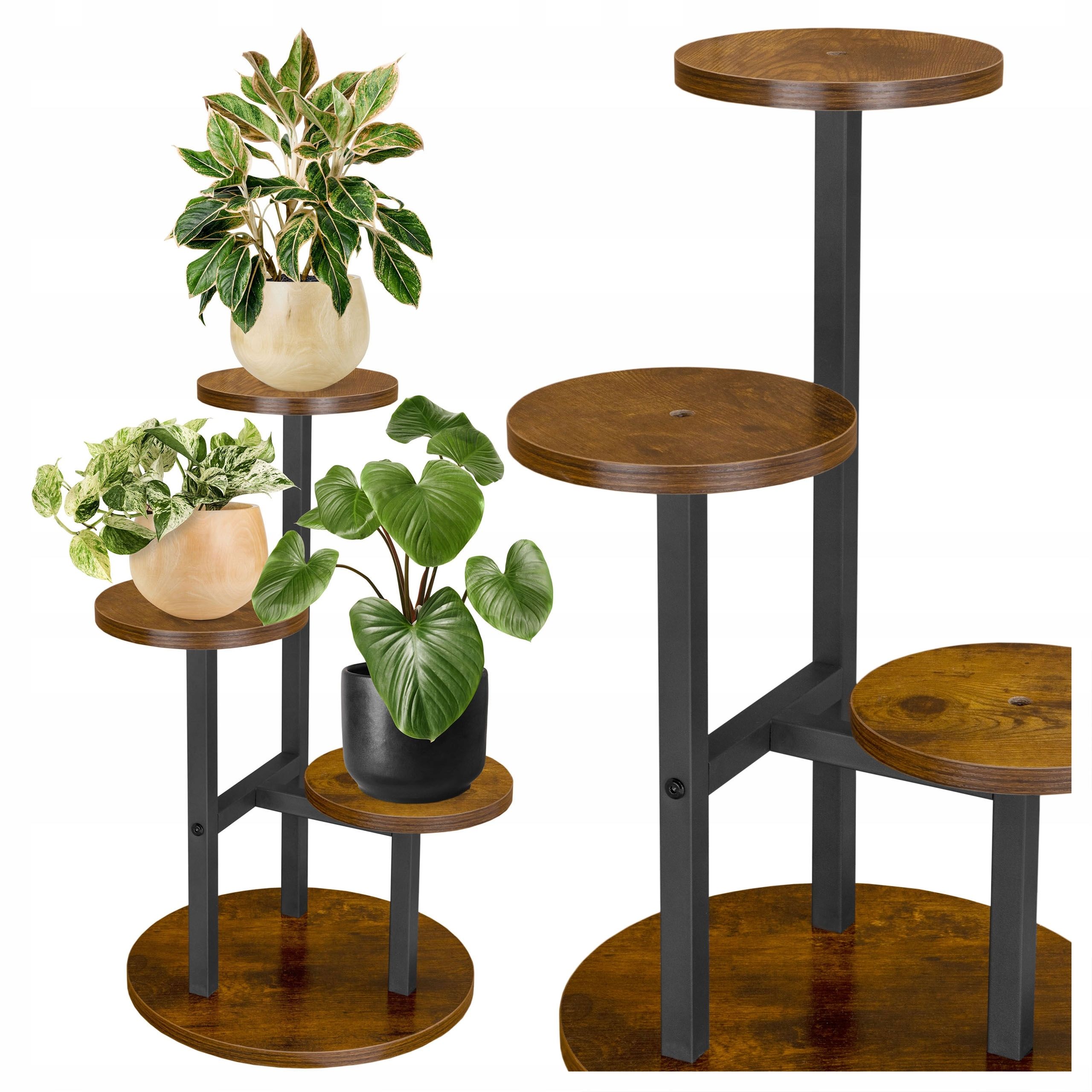  Metal stand for flowers flower stand flowerpots standing shelf with shelves loft style