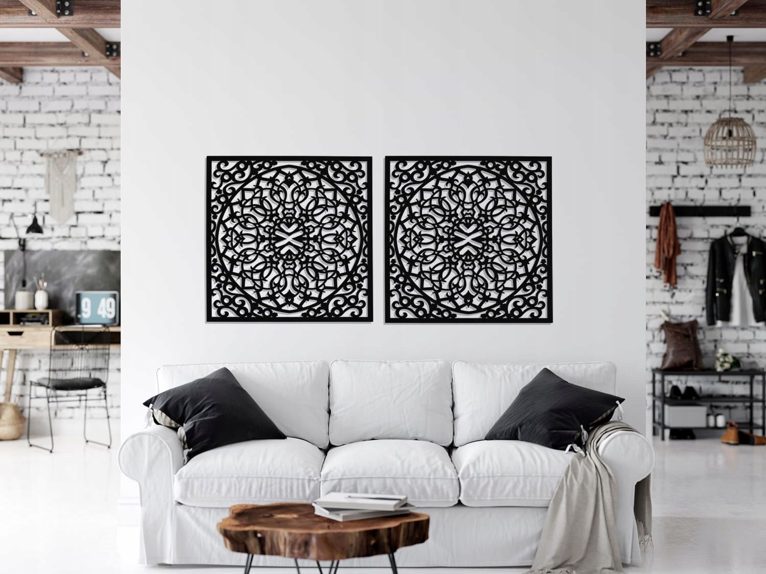  Plāksnes azurowe-ozdoba piestiprināms pie sienas 3 d, rozete, mandala