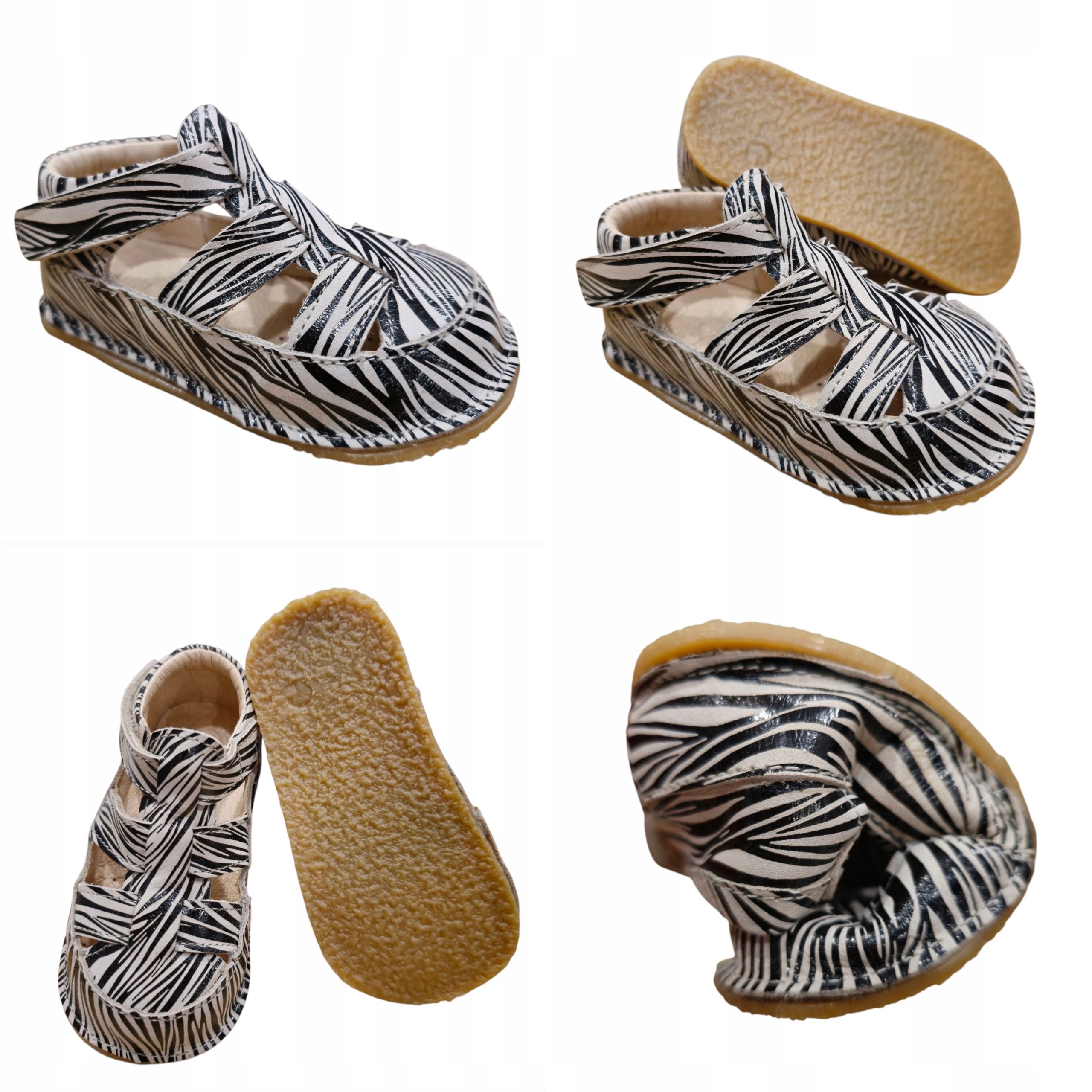  Obex flower bačkory pro dívky barefoot sandály kůže se zapínáním na suchý zip květiny 21