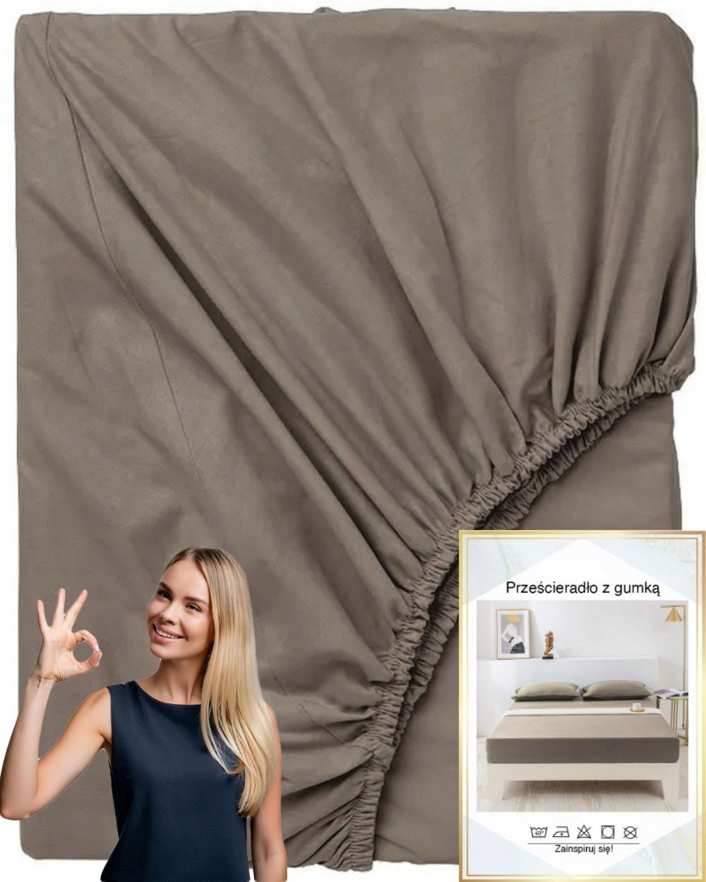  Puuvillane lina pehme kummiga premium 200x220 värvus pistaatsia