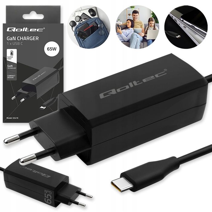  Extrem schnell netzladegerät qoltec 45 w gan pd qc 3.0 für smartphone