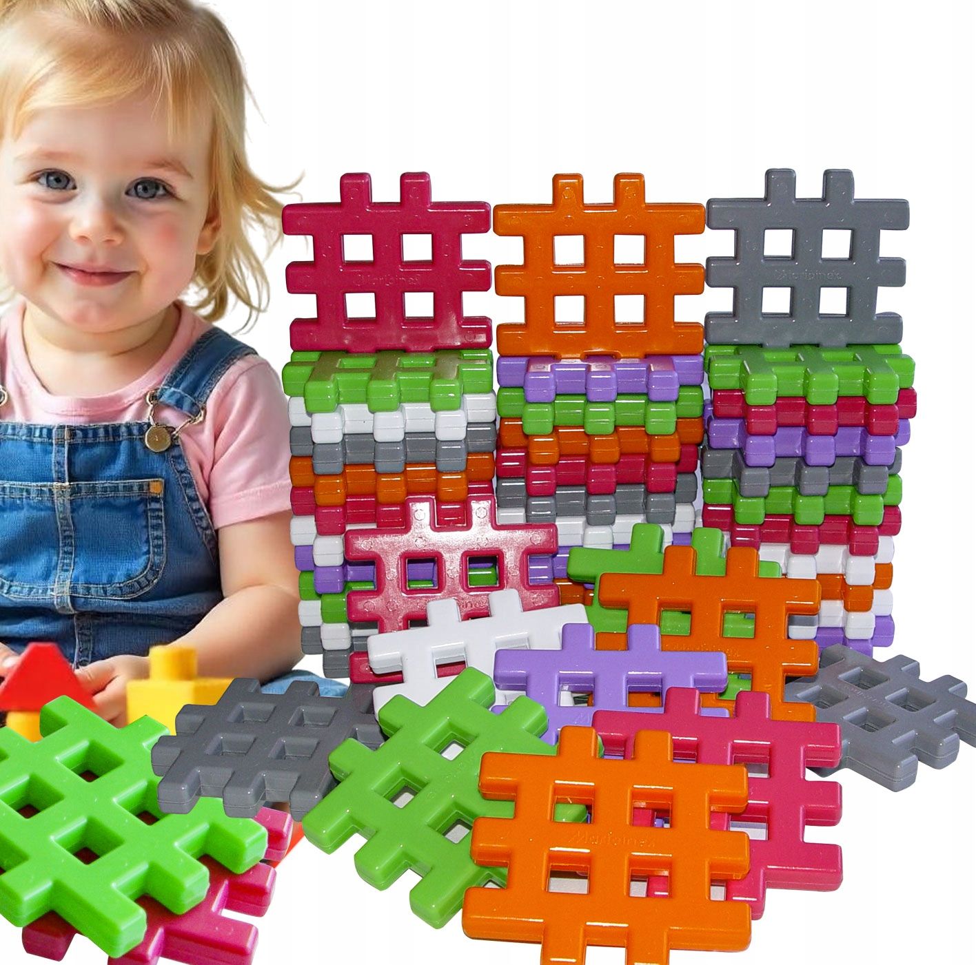  Marioinex blöcke waffle 104 pcs. großes set 2 kg – kreatives spiel