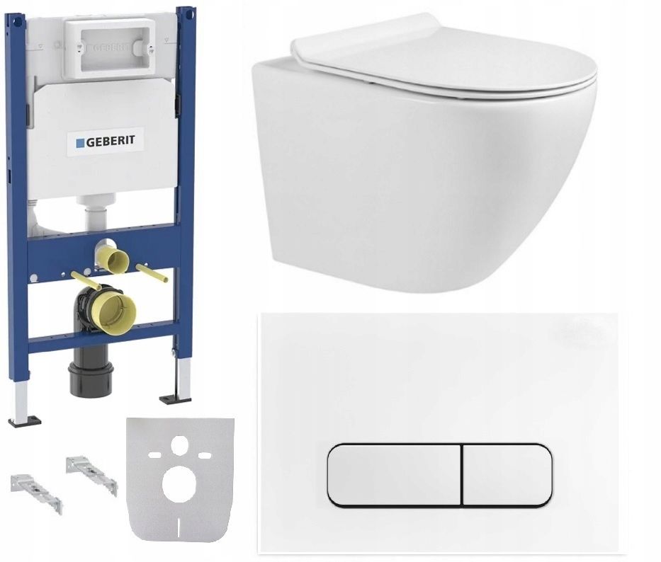  Wc rāmja komplekts geberit + atslēga + tualetes pods melns matēts + dēlis w/o+fresh