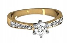  Lieliski gredzens ar izcili 0,44 ct -50% id