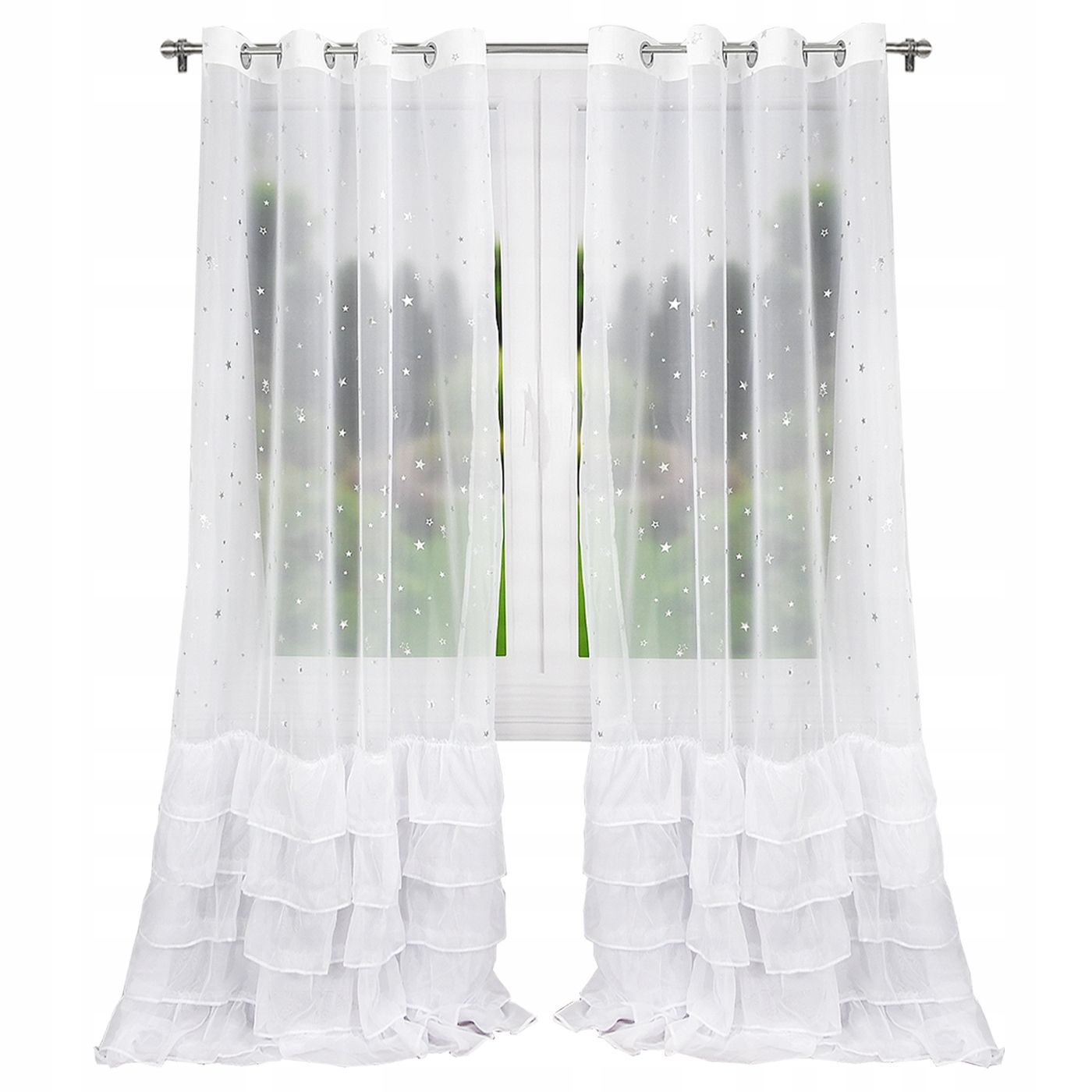  Klasikinė vualio užuolaida 145 cm x 250