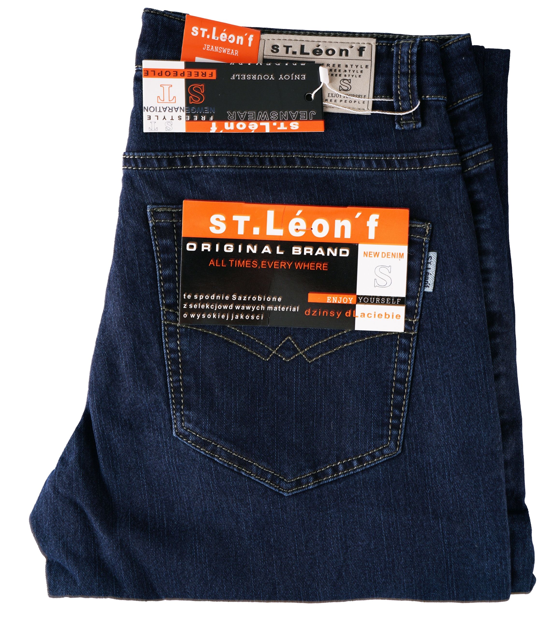  Jeanshosen für herren sarol dunkelblau jeans klassisch w33 l32 gürtel 86-92