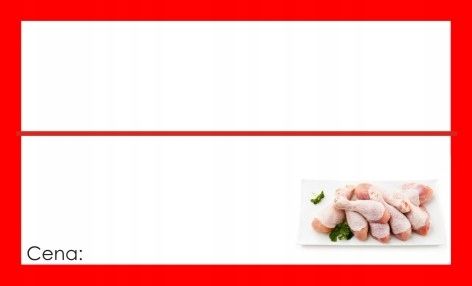  Laminated price lists sausages 60x95 mm 50 pcs. labels for the store shop fleshy