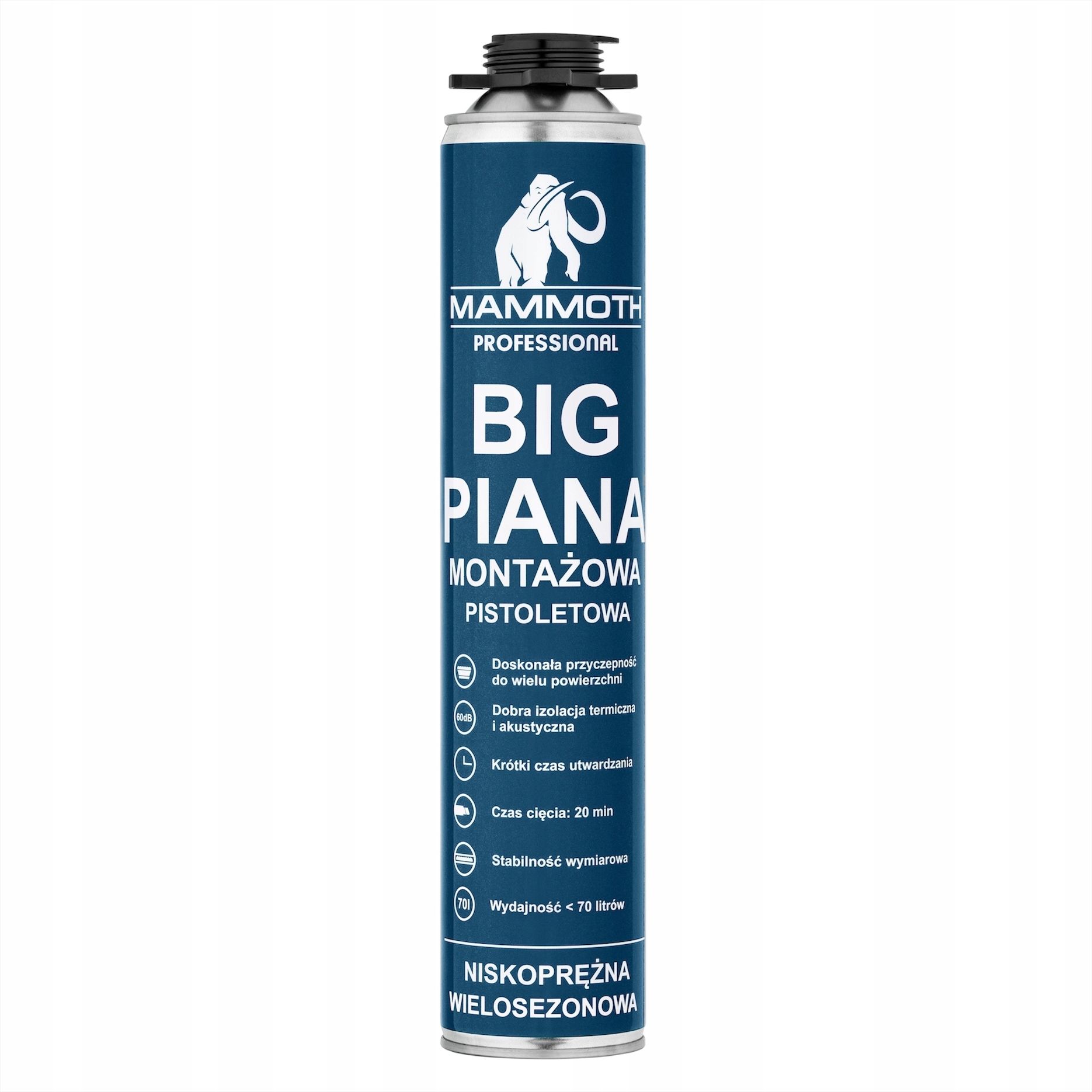  Nízkotlaká montážní pěna big 950 gramů mammoth mega xxl 870 ml
